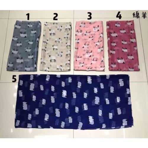 2015 New Fashion Cute Sheep Print Scarf Women Hoggerel Wrap Shawl Scarves Wrap Hijab Wholesale 10pcs/LOT Free Shipping