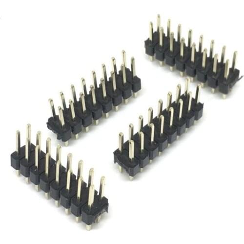 5Pcs/pack DuPont Pin 2.54 Pitch Double Row Straight Needle 2 * 8 Double Row 16 Pin High Temperature Copper Gold Plated