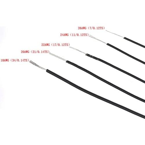 Free shipping 100M UL1007 solder wire electronic wire 18AWG cable jump wire 2.1mm PVC Cable UL 300V/80C 34/0.14TS