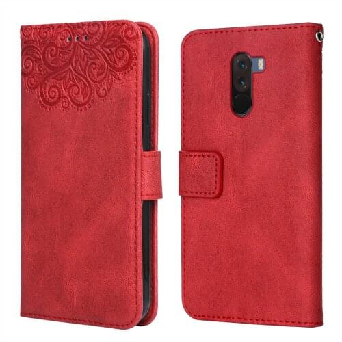 For on Xiaomi POCO F1 Flower Embossing Case Coque for POCO F1 Wallet Flip Leather Case for Xiaomi miPOCO F1 Phone Bag