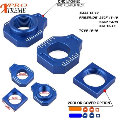 CNC Blue Rear Axle Block Chain Adjuster For Husqvarna TC85 85TC TC 85 2015 2016 2017 2018 2019