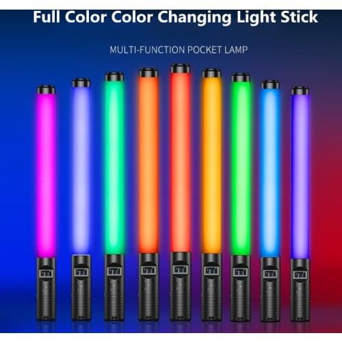 RGB Handheld Light Wand USB Rechargeable Photography Light Stick With Tripod Holder Stand Remote Control LED Wedding Fill Lights