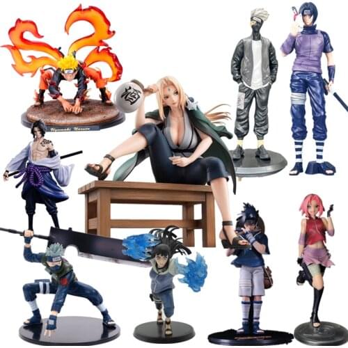 Naruto Shippuden Figure GK Anime Kakashi Uzumaki Uchiha Itachi Akatsuki PVC Statue Character Collection Set Action Figure Model