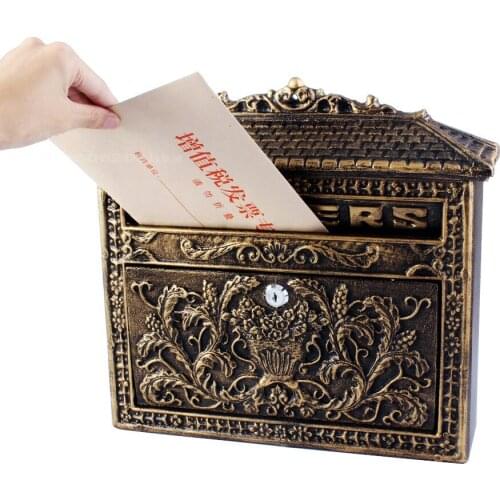 European Outdoor Waterproof Antirust Aluminum Villa Letter Box Retro Mailbox Specialty Mail Box Outdoor Letter Boxes Post Boxes
