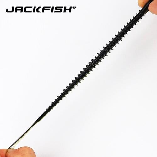 JACKFISH 4Color/ 8pcs/lot soft fishing lure 13CM/5G Long tail Rotating Soft bait Jig Head Artificial Lure for carp Fishing Bait