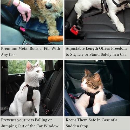 Quality Adjustable Car Dog Seat Belt Safety Durable Nylon Pet Seat Belt prevent Pets Jumping Out Pet Accessories Dog Lead