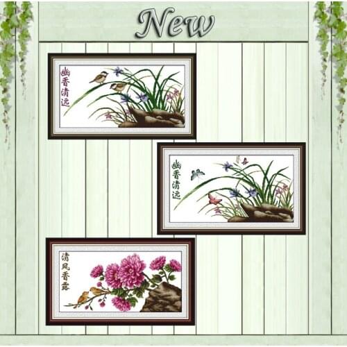 Butterly birds flowers home decor paintings counted printed on canvas DMC 11CT 14CT Cross Stitch kits embroidery needlework Sets