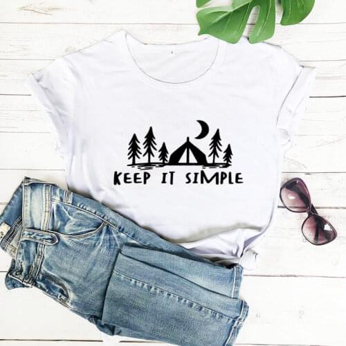 Keep It Simple Nature Shirts New Arrival Summer 100%Cotton Funny T Shirt Adventure Shirt Happy Camper Shirts Go Outside Shirts