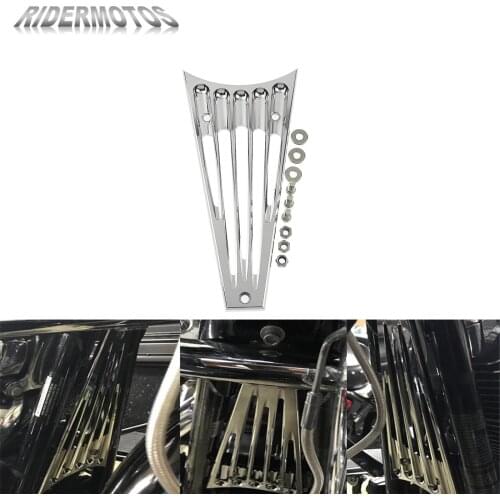 Motorcycle CNC Billet Radiator Cover Frame Grille Guard Chrome For Harley Touring Road Glide Road King Electra Glide 2014-2016