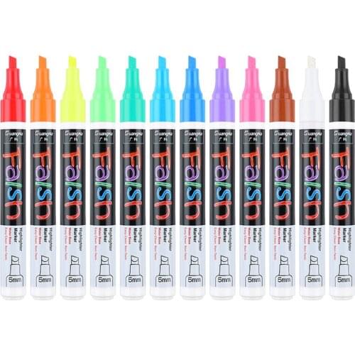 Chalk Marker Pen Erase Markers 5 mm Reversible Chisel Tip Fluorescent Markers Highlighters for LED Glass Blackboard WhiteBoard