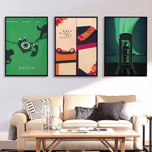 Minimalist Green Orange Movie Poster Wall Art Canvas Painting Nordic Posters and Prints Wall Pictures for Living Home Decoration
