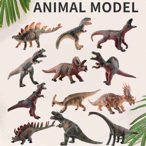 16cm Dinosaur Model Childrens Toy Stuffed With Cotton Tyrannosaurus Room Model Gift Decoration Dinosaur Soft Toy Rubber F3T1