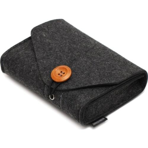 2020 Fashion Power Bank Storage Bag 2 Color Mini Felt Adapter Pouch For Data Cable Mouse Travel Electronic Gadgets Organizer