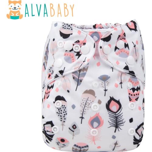 Alvababy Cloth Diaper Reusable Baby Cloth Nappy with Microfiber Insert