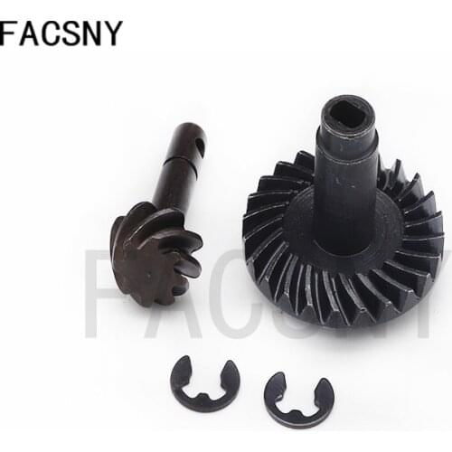 8T 24T Hardened Steel Heavy Duty High Pinion Bevel Gear Set for 1/10 RC Crawler Car Axial SCX10 90046 90047 Upgrade Parts