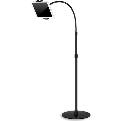 New Style Gooseneck Tablet and Smartphone Floor Stand Support 7-10inch Tablet PC, 3.5-5inch Smart Phone Raise To 68-173 cm