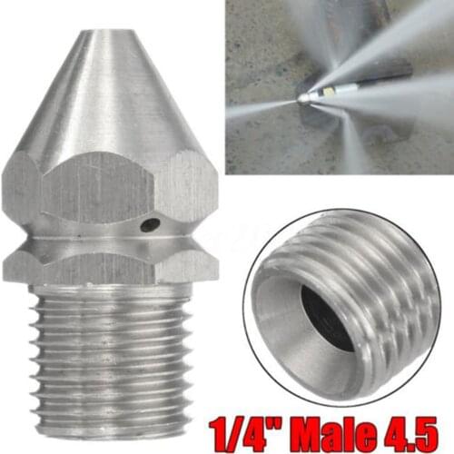 High Quality Cleaning Nozzle Pressure Washer Drain Sewer Cleaning Pipe Spray Nozzle 4 Jet Garden Accessories Tools