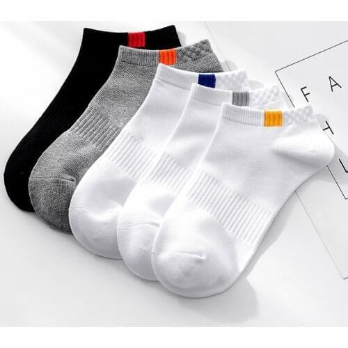 10pieces=5pair/lot Summer Cotton Man Short Socks Fashion Breathable Boat Socks Comfortable Casual Socks Male White Hot