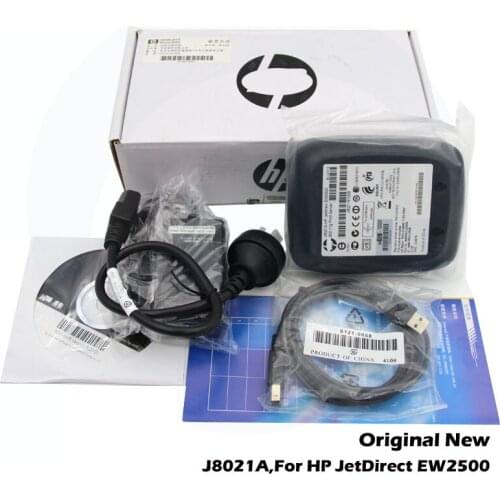 Original New For HP JetDirect EW2500 EW 2500 External Print Server With AC Adapte J8021A J8021-61001