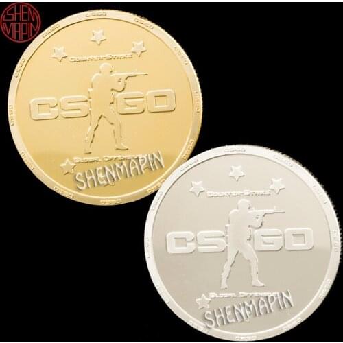 CS Real Person Challenge Commemorative Coin Sniper Gold Silver Coins Collectibles Counter-Strike Game Challenge Coin