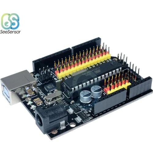 For Arduino for R3 PLUS Sensor I/O Shield Atmega328P Atmega16U2 Expansion Multifunctional Microcontroller Development Board