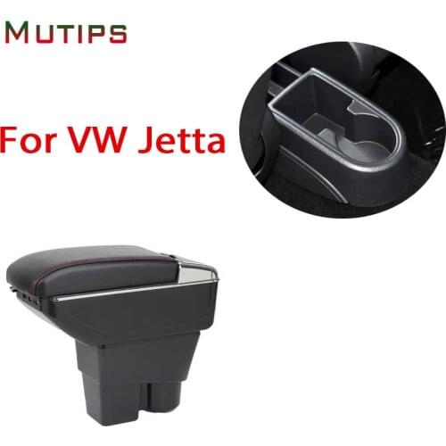 Mutips Armrest For Volkswagen VW Jetta MK6 6 Santana Rotatable Central Store Content box Ashtray interior parts accessories 2018