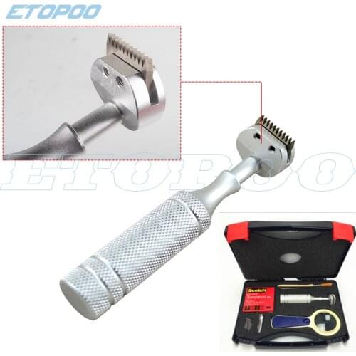 Professional 3 in 1 Rotating Cross Cutter Adhesion Tester Cross-Cut Tester Kit including 1mm/2mm Blades Magnifier With Carry Box