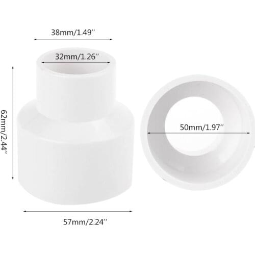 PVC Woodworking Reducer Adaptor For Vacuum Cleaner For Cyclone Dust Collector C90A