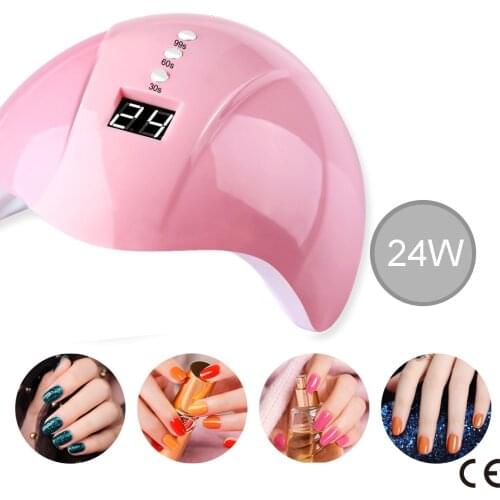Nail Dryer LED UV Lamp 24W For All Gels 12 Leds UV Lamp for Nail Machine Curing 30s/60s/99s Timer USB Connector