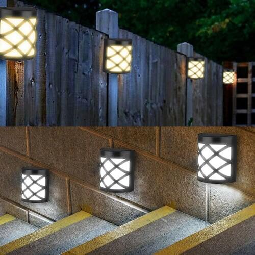 6 LED Solar Light Outdoors Motion Wall Lamp Waterproof Solar Powered Garden Fence Spot Light Patio Decor Solar Lamp