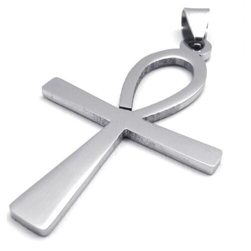 Vintage high quality stainless steel pendant necklaces creative cross necklace for men with chain