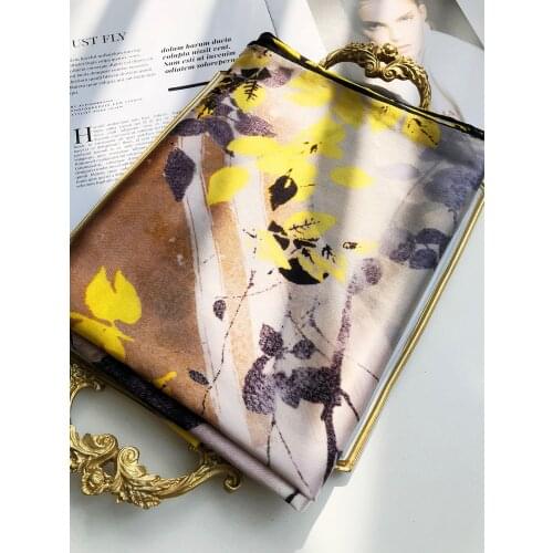 100% Pure Silk Scarf For Women Fashion Luxury Print Shawls Wraps For Ladies Real Natural Silk Long Scarves Foulard Femme