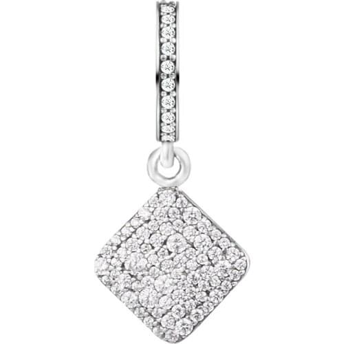 CKK 925 Sterling Silver Timeless Elegance Dangle Fits Pandora Bracelet Necklace Making Jewelry for Women, Royal Purple Crystal