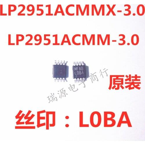 100% New&original LP2951ACMMX-3.0 LP2951 Marking::L0BA MSOP-8