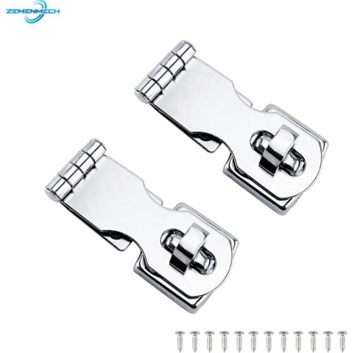 2PCS Marine Hardware 304 Stainless Steel Cabinet Door Swivel Eye Locking Safety Hasp Latch Clasp for Boat Yacht Boat Accessories