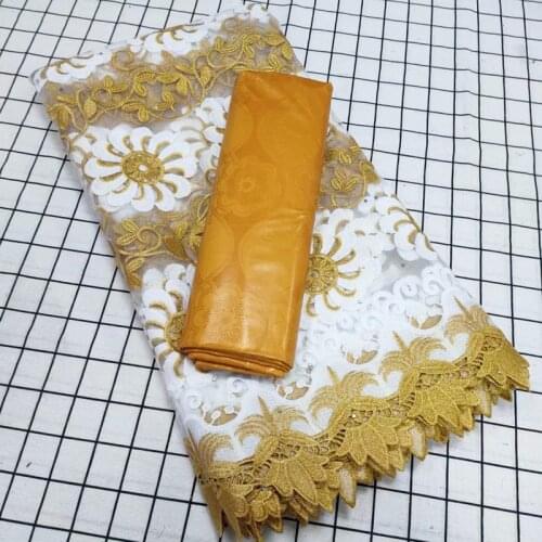 2021Latest African Lace Fabric Bazin Riche Getzners African French Tulle Net Lace 2.5+2.5Yards Bazin Riche Fabric For Dress
