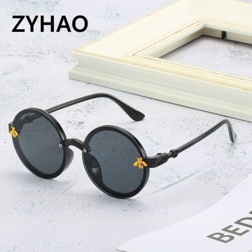2021 Vintage Kids Sunglasses Children Round Sunglasses UV400 Brand Sun Glasses GG Girls Boys Okulary Gafas De Sol Mujer