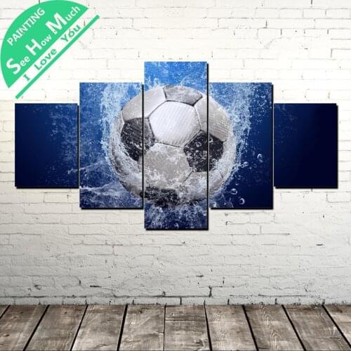 5 Piece Ball Sink Water Modern Artwork Wall Art Canvas Poster and Print Canvas Painting Decorative Picture Home Decor