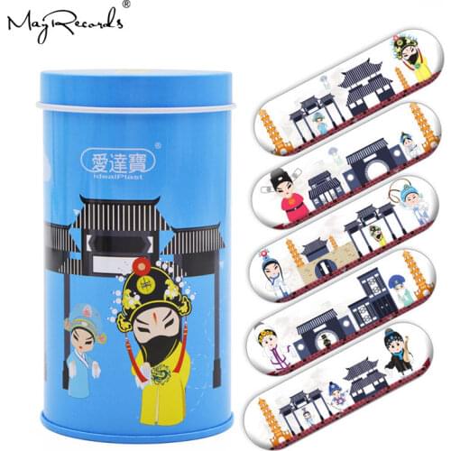 New Style Free Shipping 50PCs Cartoon PE Waterproof Chinese Peking Opera Style Adhesive Bandages Band Aid First Aid