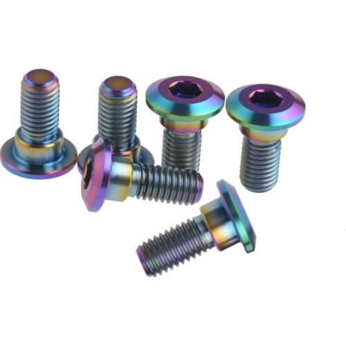 Xingxi 6pcs Titanium Bolts M8x20 22 30 33mm Inner Hexagon Screw for Suzuki Disc Brake Rotor Bolts Motorcycle Accessories