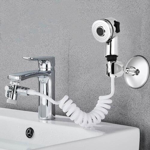 9 Types Bathroom Wash Face Basin Water Faucet Tap External Shower Head Set Washing Faucet Rinser Extension Kits