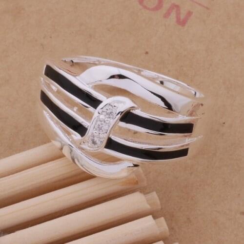 AR178 Hot sterling ring, fashion jewelry, Black and white and double color /ajvajbca akpajbwa silver color