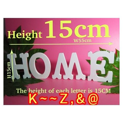 Wood carving Artificial Wooden White Letters Alphabet 15cm wedding nautical decoration Alphabet A-Z wedding decoration