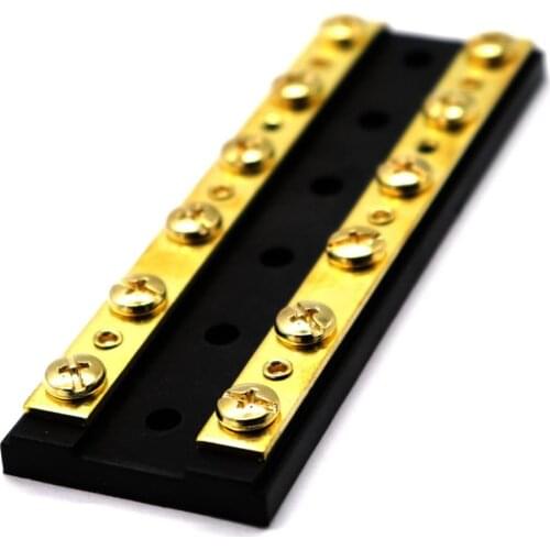 Dual Brass Bus Bar DC 32V 60A Positive And Negative Bus Bar For Cars Boats