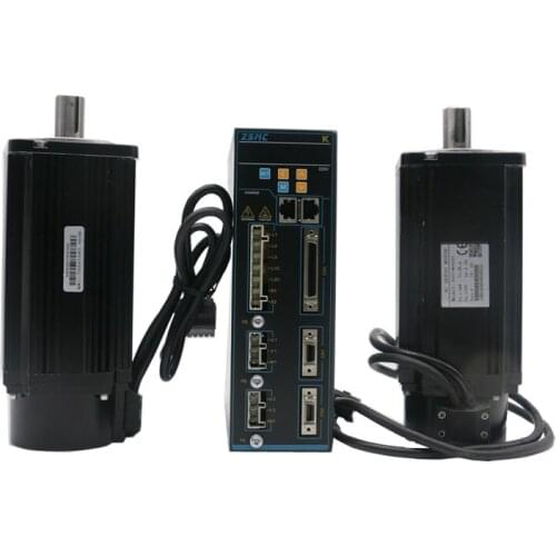 K series dual-axis servo, 80ST servo motor and 2.0Kw drive, 80ST-M04025 220V 2pcs 1.0Kw AC Servo motor 4Nm