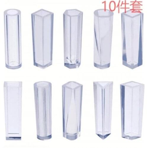 500pcs/50sets Crystal Silicone Mould 10pcs/Set Cuboid/Cylinde Geometric Pendant Mold Jewelry Marking Tool Craft Decoration Tool
