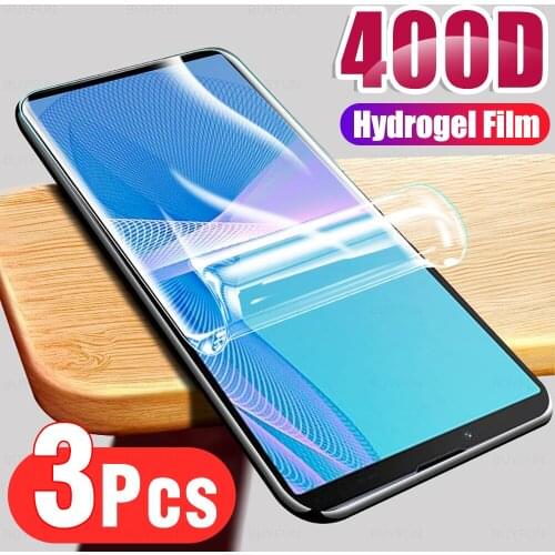 3Pcs Full Cover Hydrogel Film For Sony Xperia 10 III Screen Protection For Xperia10 5 1 II III Pro Plus Protector Film Not Glass