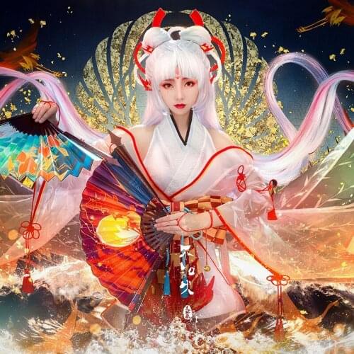 Game Onmyoji SSR Shiranui No Awakening Kimono Uniforms Cosplay Costume Free Shipping F