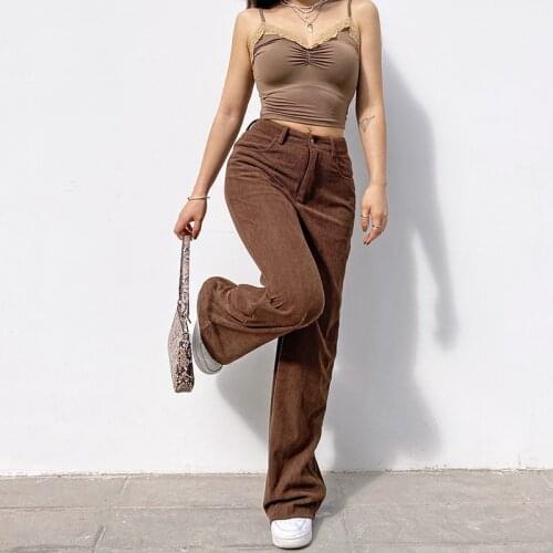 KEAIYOUHUO Women's Corduroy Trousers