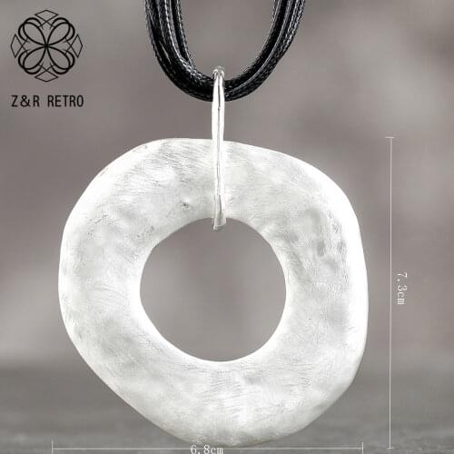 Trendy Jewelry Necklaces & Pendants Long Necklace Women Black Rope Chains Round Pendants Accessories Best Friends Neck Chokers